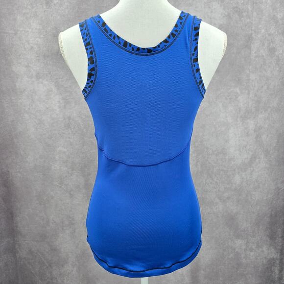Standing Tree Blue Animal Print Activewear Streetwear Tank Top Small - Picture 2 of 5
